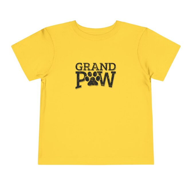 Grand Paw Toddler Short Sleeve Tee - Cute Pet Lover Shirt, Gift for Dog Grandparents, Kids' Animal Apparel, Birthday Gift, Adorable [...] - Image 2